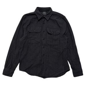 Todd Snyder Alaskan Chamois Chambray Utility Pocket Button Up LS Shirt Black M